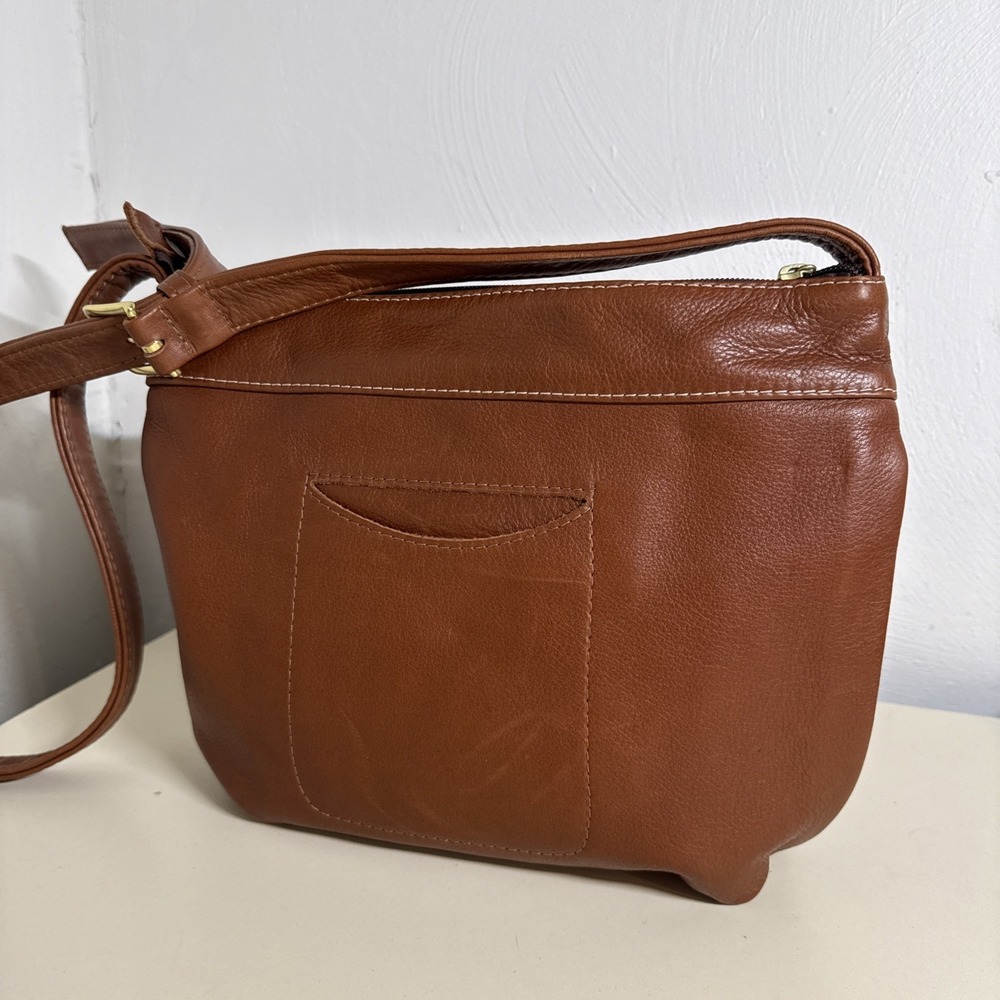 Coronado Leather Brown Genuine Leather Shoulder Bag CCW Concealed Carry Purse